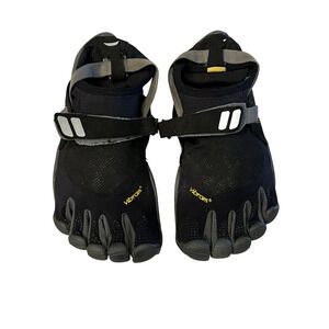 Vibram FiveFingers Shoes Mens Size 46 EU Black Barefoot Toe Strap Running